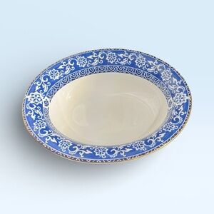 WEDGEWOOD BOKHARA BLUE WHITE FINE CHINA VEGETABLE BOWL GREAT CONDITION